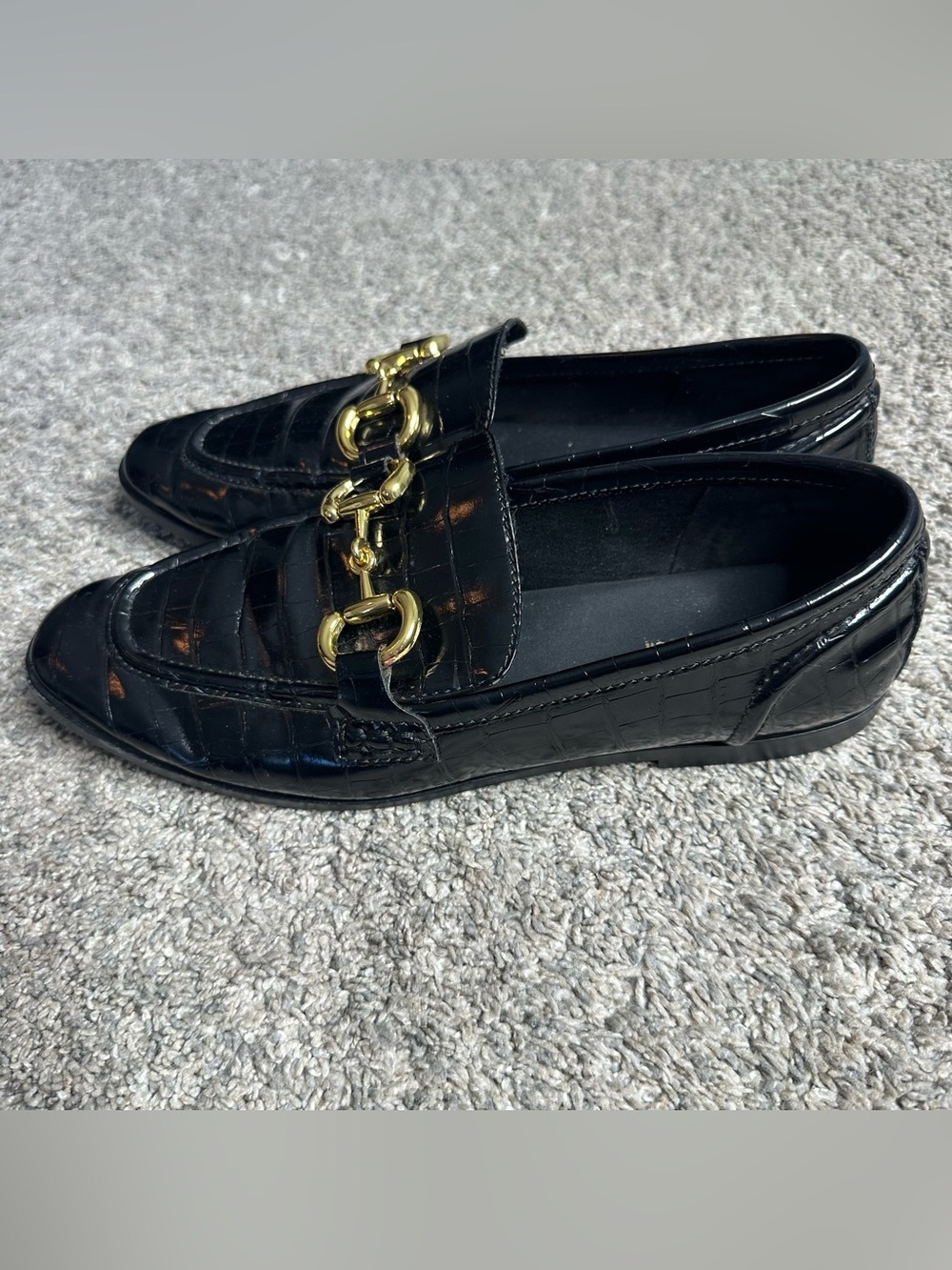 Jeffrey Campbell Velviteen loafers 9.5 black horsebit quiet luxury slip on - Picture 5 of 14